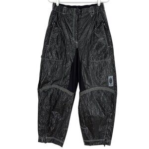 FP Movement Women Rough Rider Rich Black Elastic Parachute Tyvek Pants Sz M NWOT